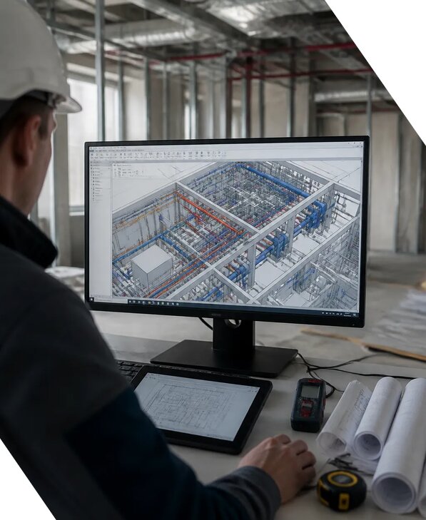 Создание BIM модели инженерных сетей для объектов в Чехове